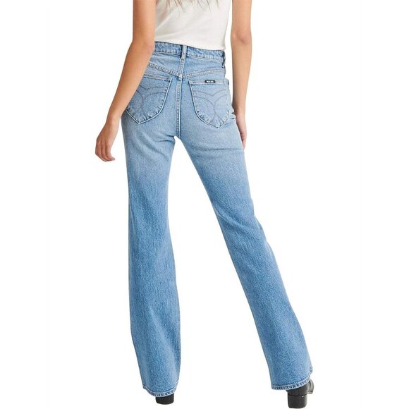 Rollas Duster High Rise Slim Bootcut Jeans Womens Size 26 Boho Western Stretch - Picture 1 of 10